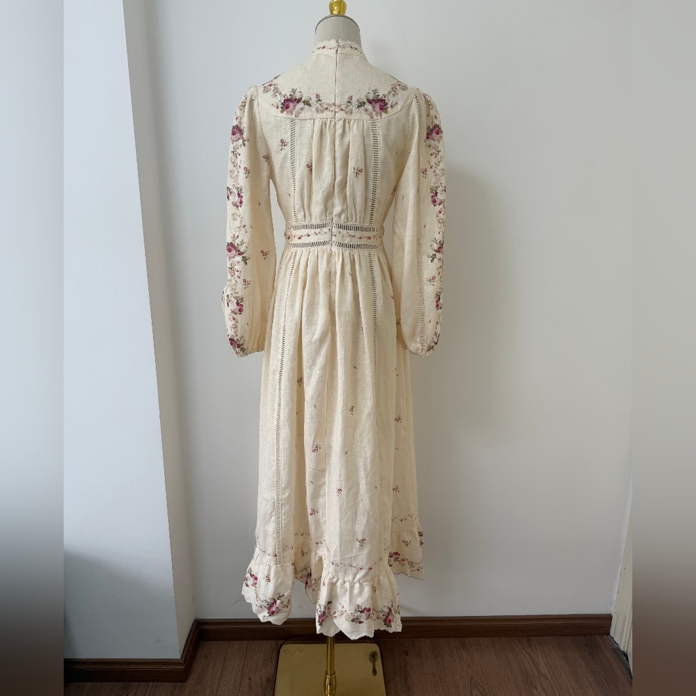 ZIMMERMANN Patience Plunge Midi Dress - Picture 2 of 9